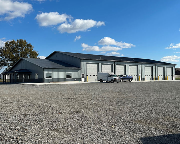 Auto Shop With Six Garage Bay Doors