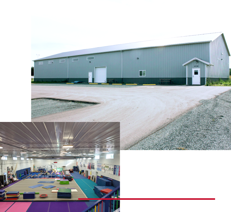 Interior and Exterior of Post-Frame Retail Building