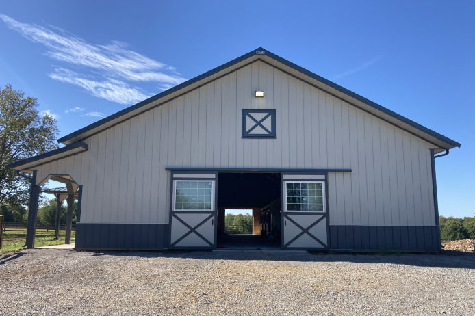 Custom Features of Post-Frame Equestrian Barn