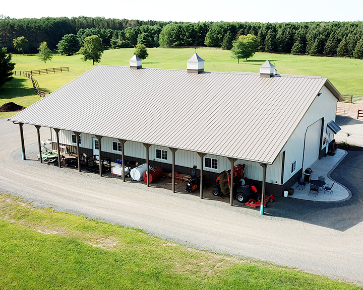 Equipment and Storage Building With Exterior Porch
