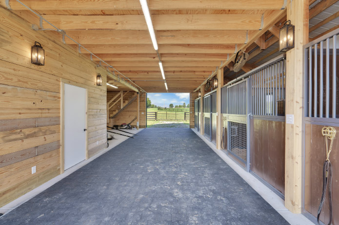 Interior of Equine Building Project