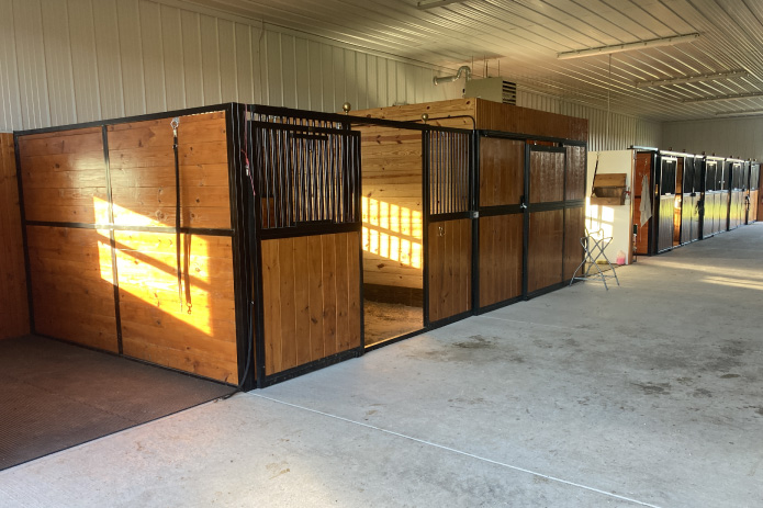 Interior of Post-Frame Stall Barn