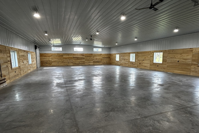Interior of Timber Frame Shop Showing Custom Features