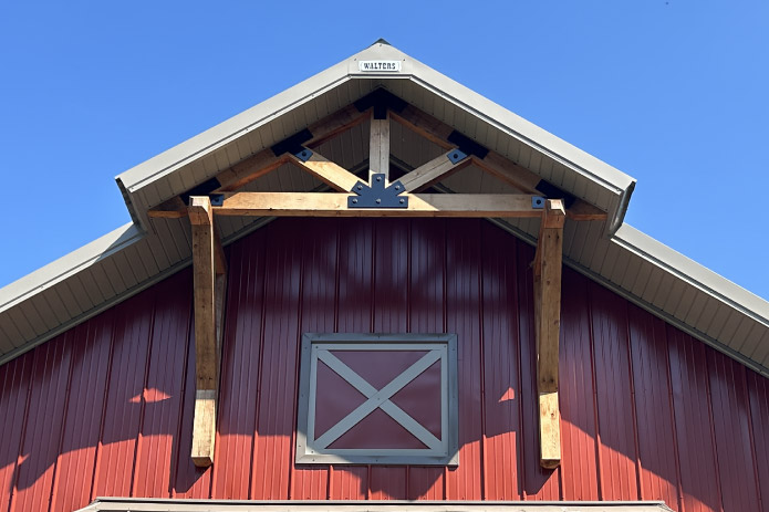 The Exterior of the Steel Pole Barn Workshop