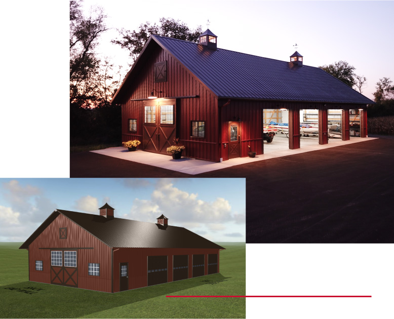 Storage Buildings in Walters 3D Building Designer