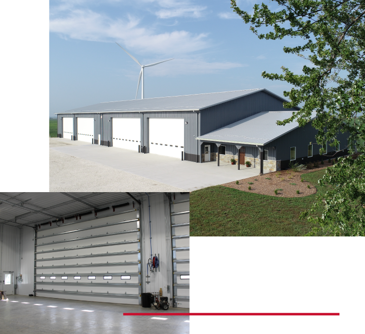 Interior and Exterior of Custom Equipment and Machine Storage Building
