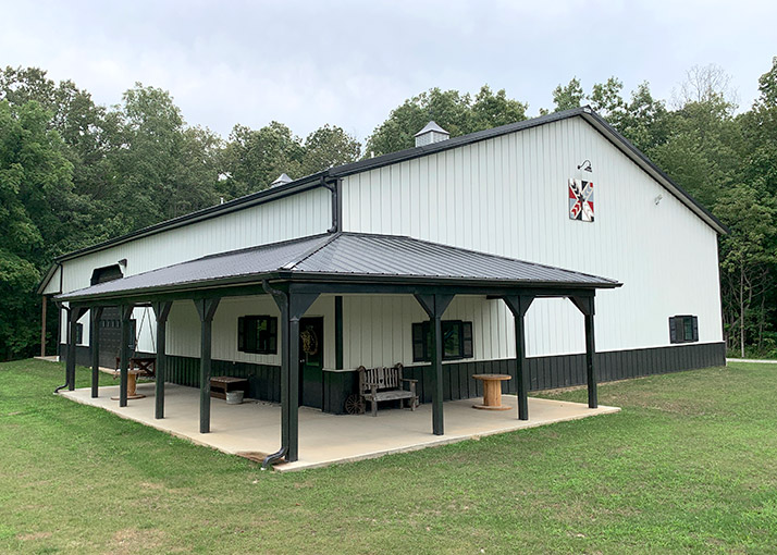 Outside of White Barn Converted to Hobby Shop Outside of White Barn Converted to Hobby Shop