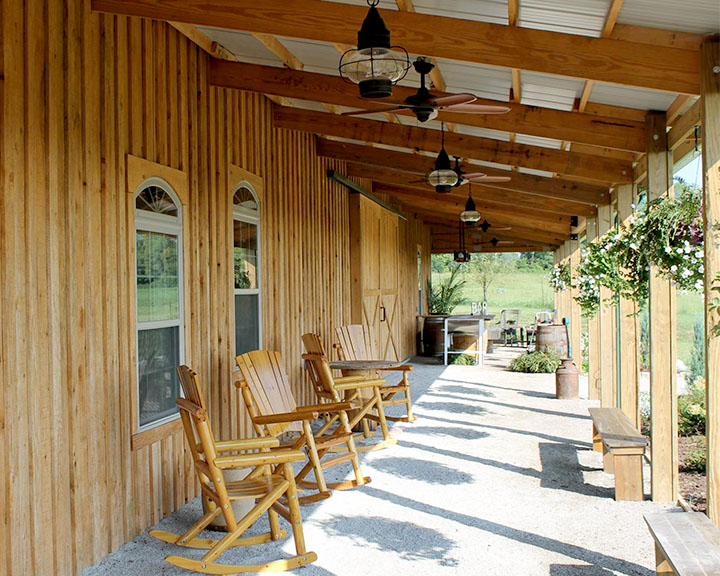 Large Porch Outside Event Building