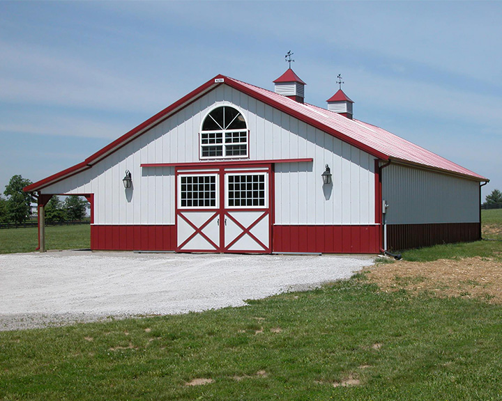 Horse Barn With Sliding Barn Doors