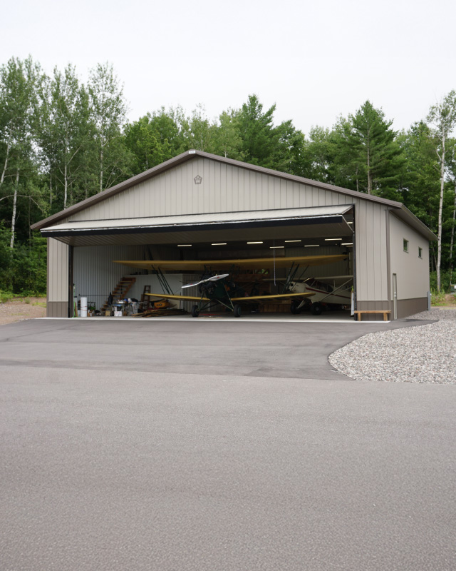 Northwoods Airplane Hangar in Manitowish Waters Wisconsin