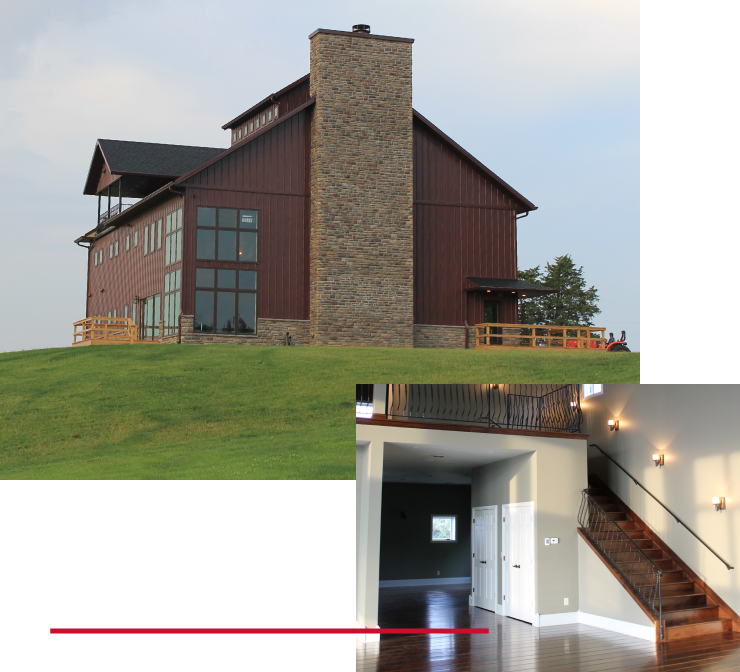 Exterior and Interior of Post-Frame Home