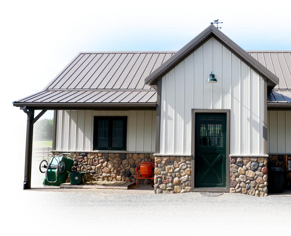 Post-Frame Horse Stall Barn