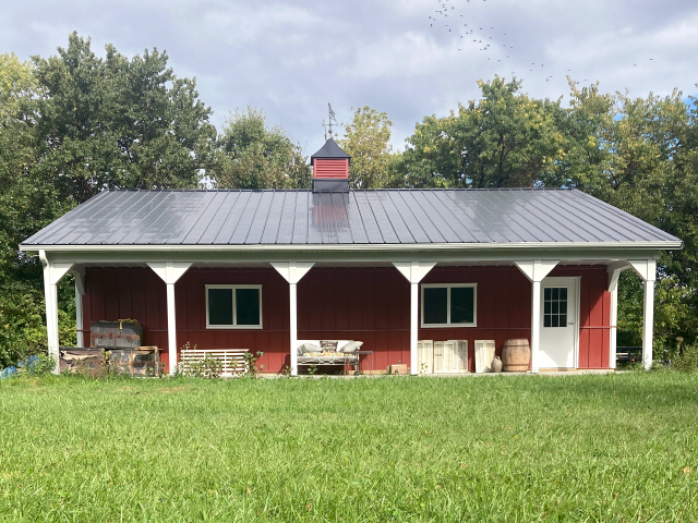 Garage With Front Patio