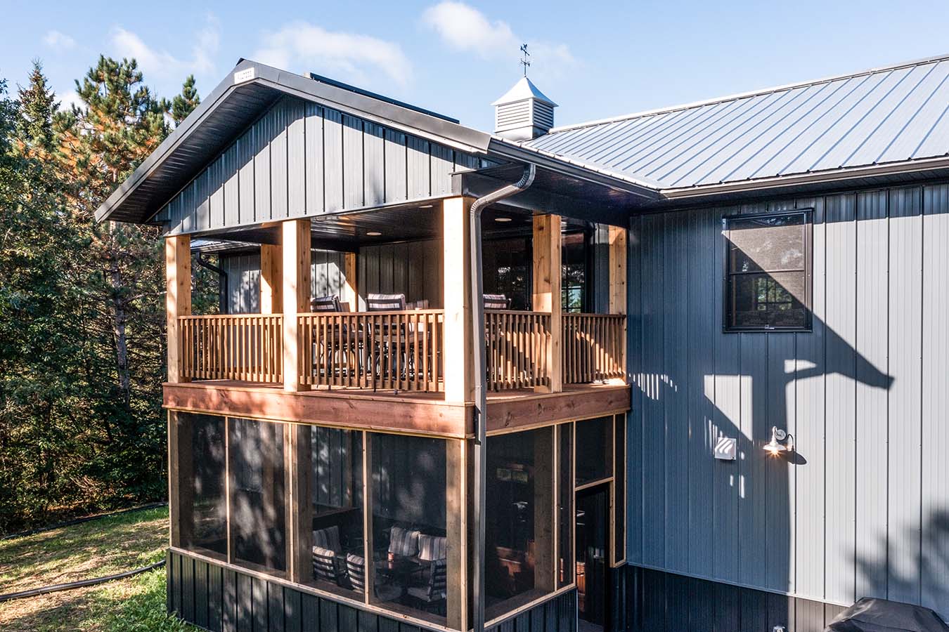 Rear of Building with Two Story Porch