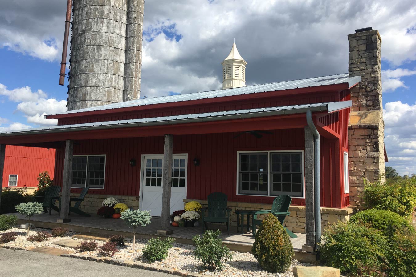 Pole Barn House with Silo